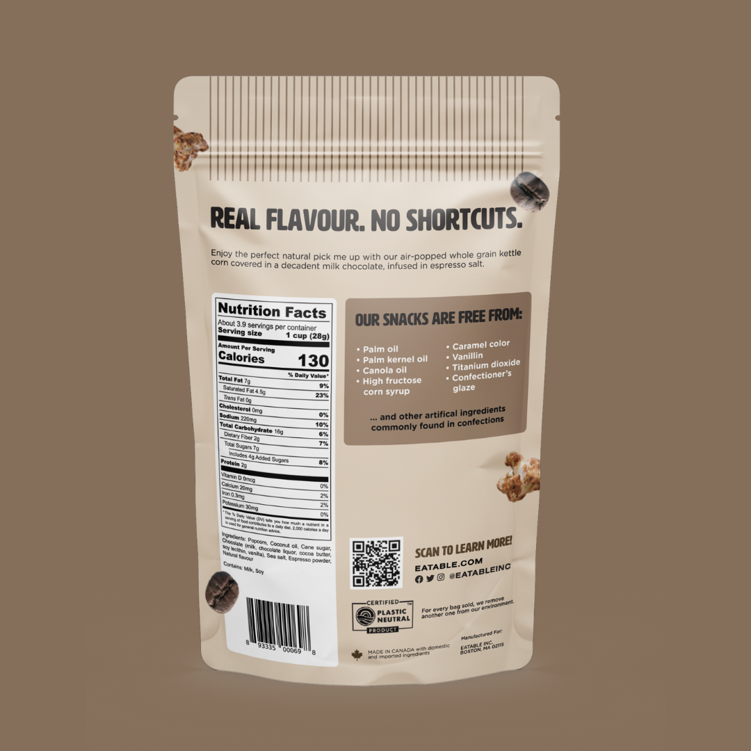 EATABLE Popcorn - Wholesale Popcorn - Chocolate Espresso Martini ☕️ Gourmet Milk Chocolate Popcorn5