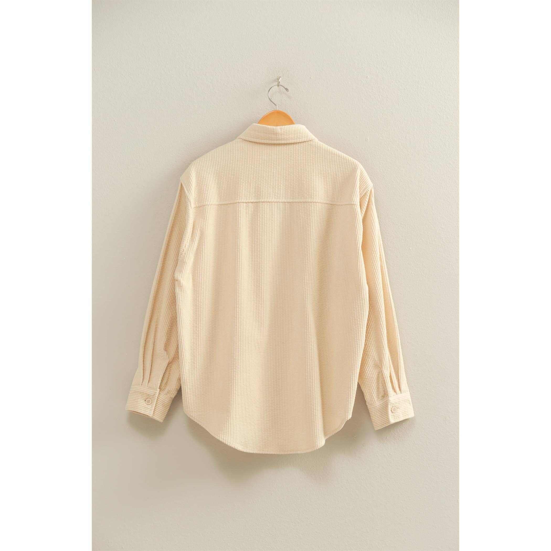 HYFVE - Wholesale Button Down Shirt - Women's - Relaxed-fit Contemporary Corduroy Shirt24