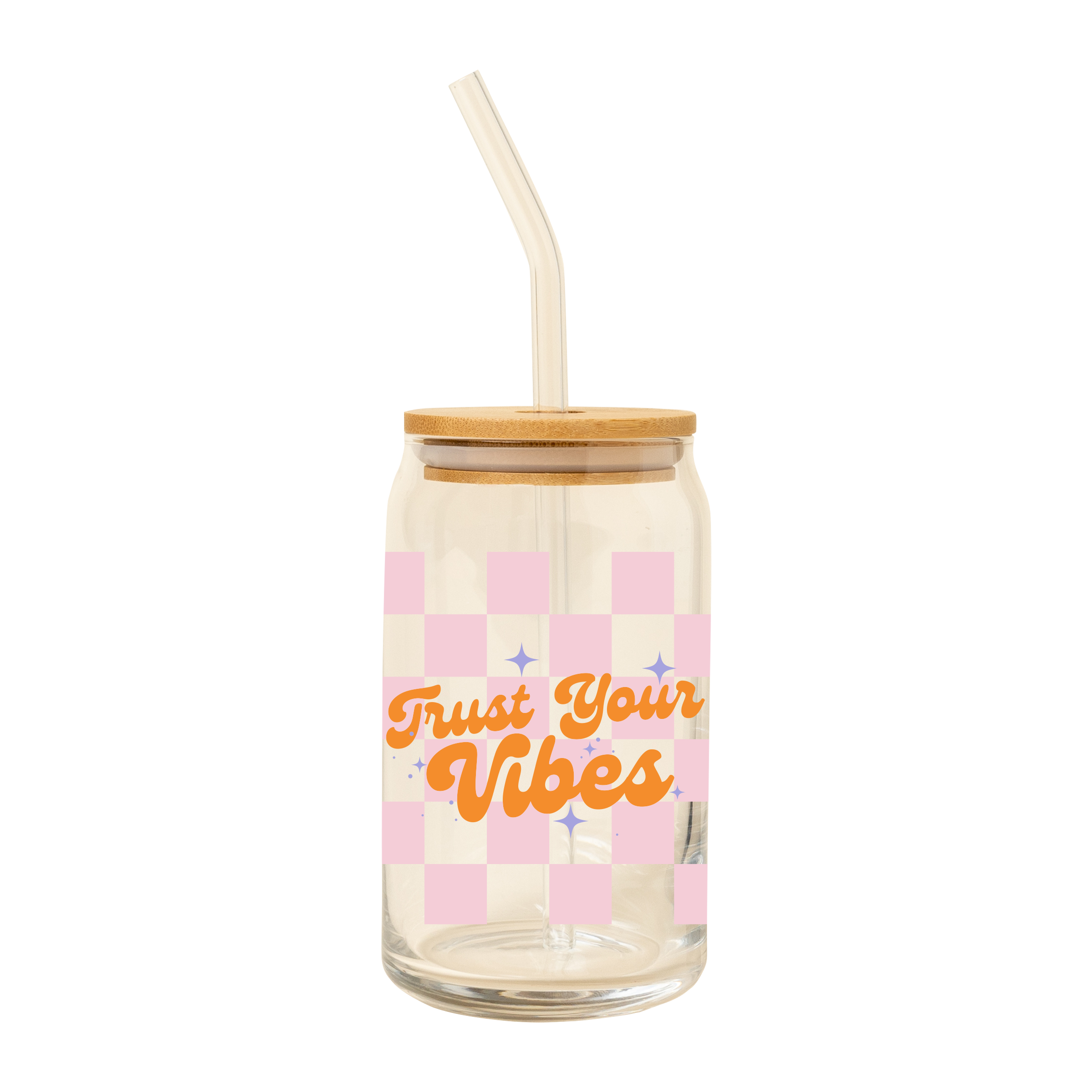 Talking Out of Turn - Wholesale Drinking Glass/Cup - Can Glass w/Lid + Straw (SALE!)24