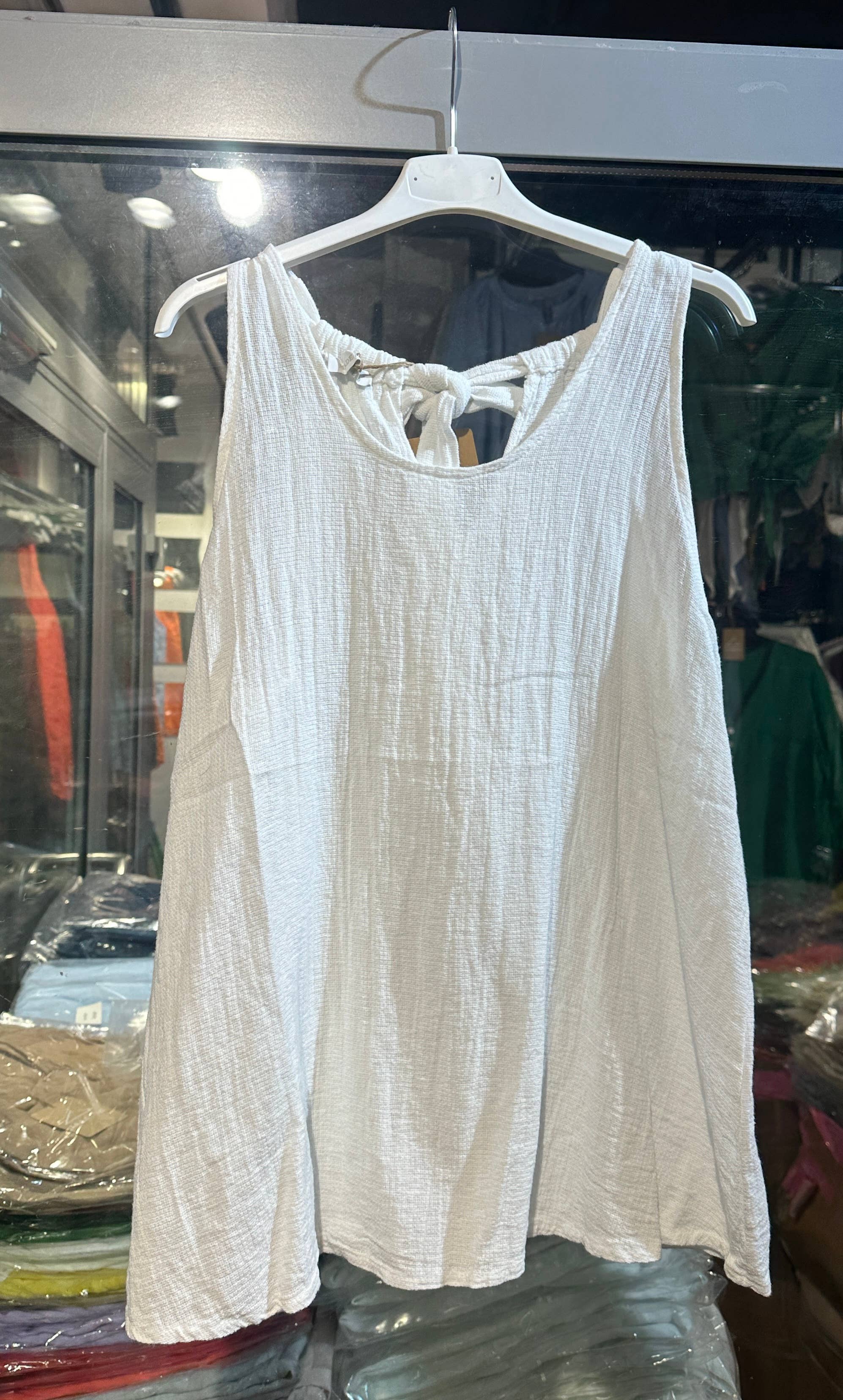 LÉA & LUC - Vente Débardeur – femme - Débardeur en 50% coton et 50% Lin REF. 916821