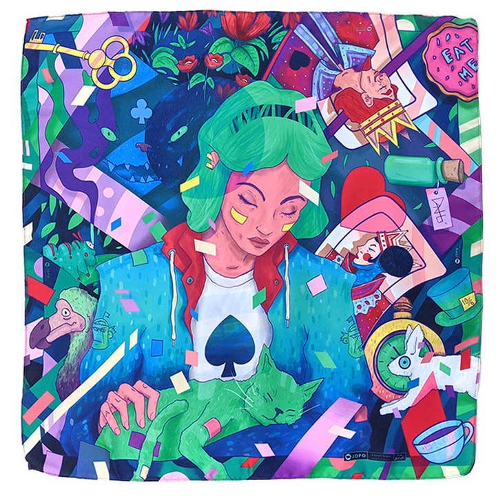 Alicia Contemporánea XL Silk Scarf for wholesale by Hello Jopo Eu