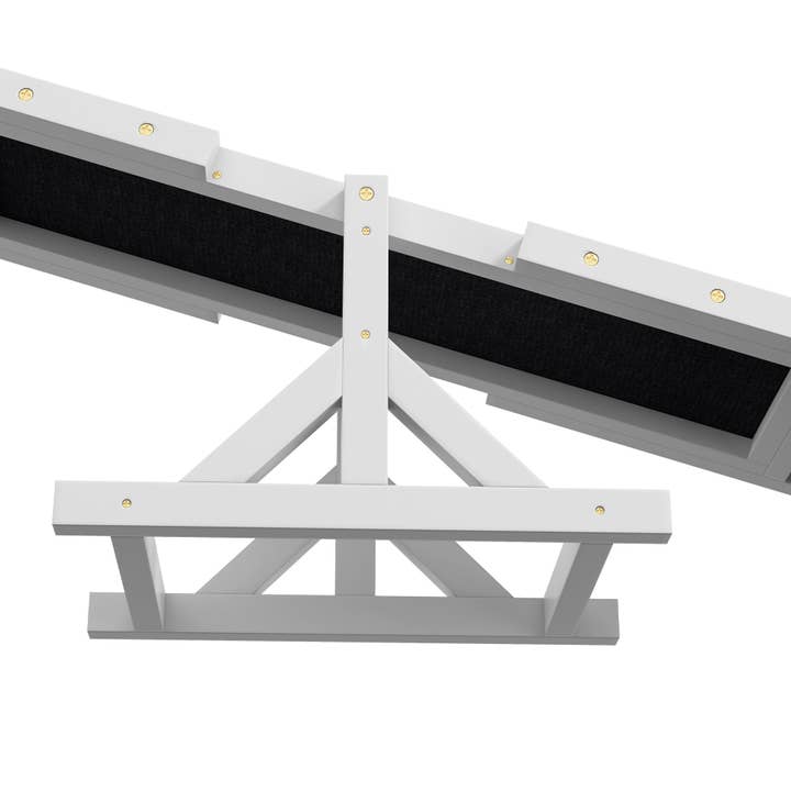 39F Inc. - Wholesale Pet Toy - Dog - White Wooden Dog Agility Seesaw for Outdoor Training7