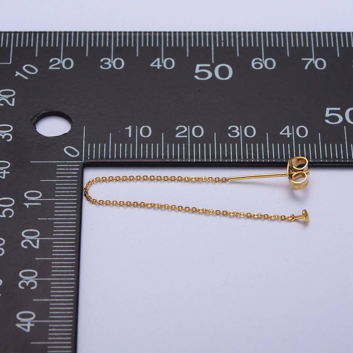 Aim Eternal - Wholesale Dangle Earrings - Gold Filled Cable Rolo Chain Long Threader Earrings in Gold & Silver   K-201 K-2042