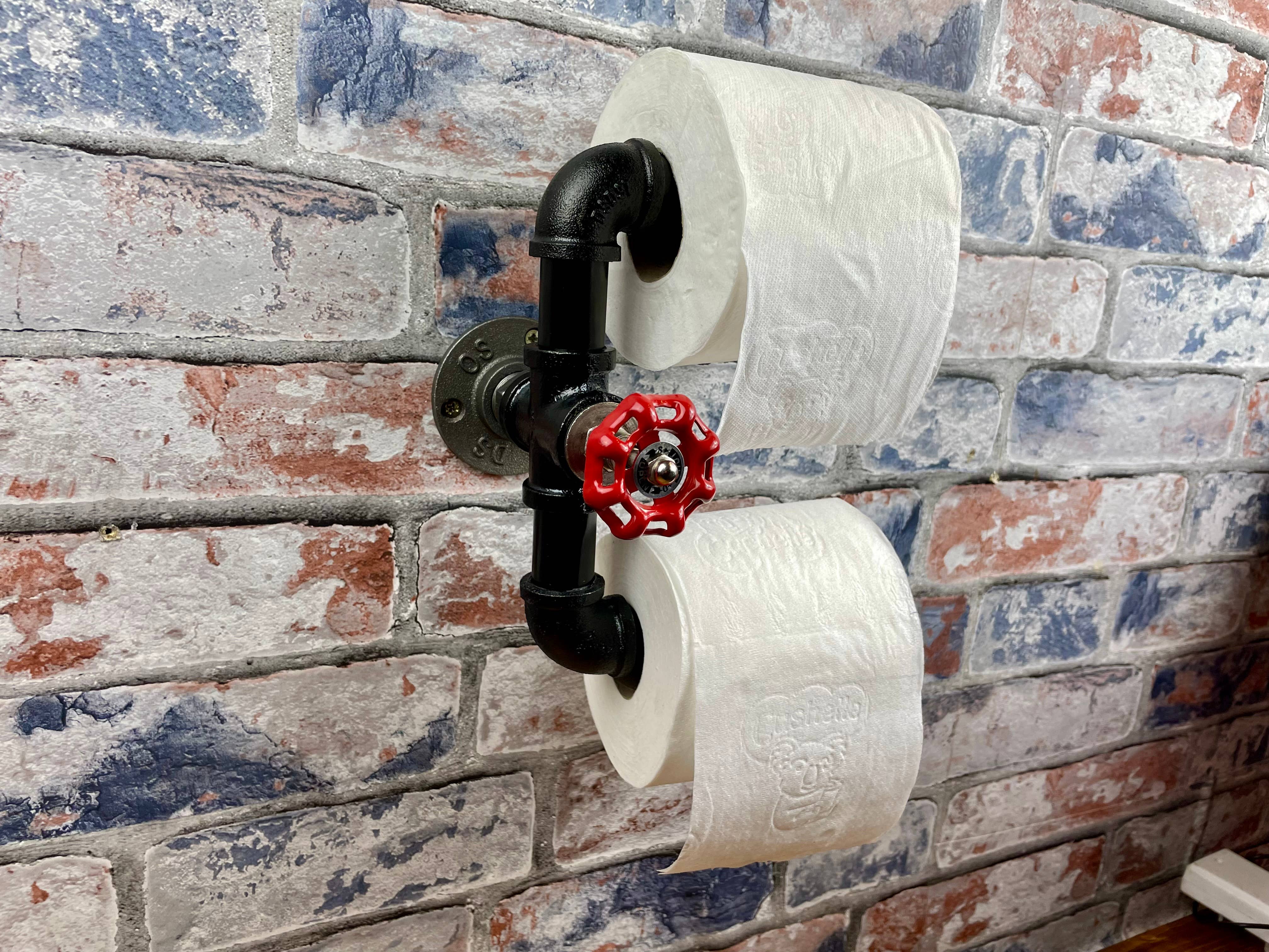 Fandomonium - Wholesale Toilet Paper Holder - Industrial Style Pipework Steel Double Toilet Roll Holder6