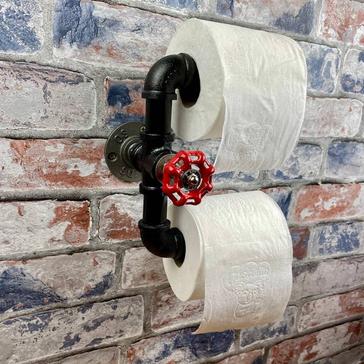 Fandomonium - Wholesale Toilet Paper Holder - Industrial Style Pipework Steel Double Toilet Roll Holder6