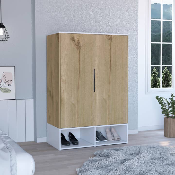 Treevol Furniture - Wholesale Cabinet - Armoire Barletta, Bedroom, Light Oak / White1