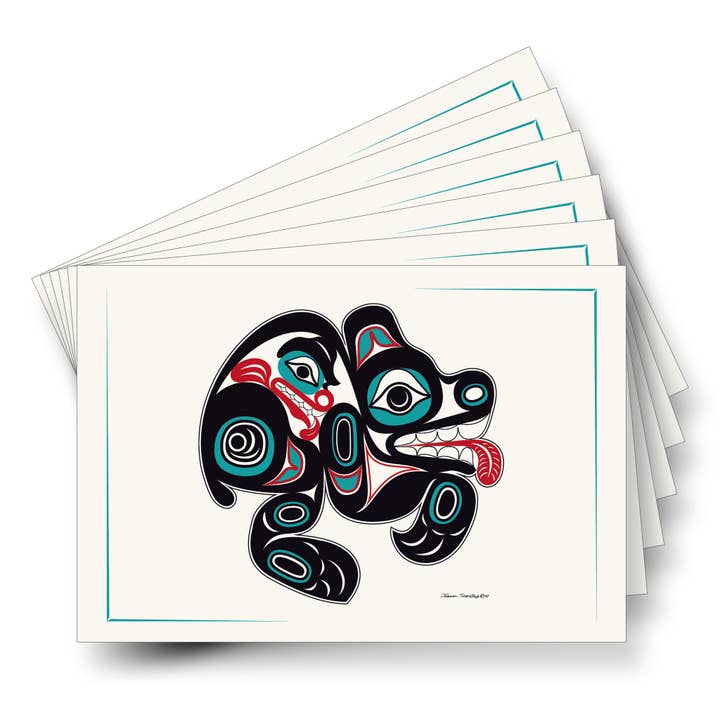Formline Art Cards met Bear - Mouwen (dozijn) voor wholesale door The Shotridge Collection