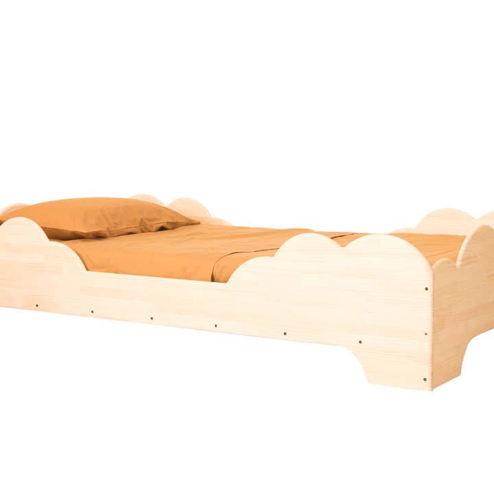Natural plywood Montessori cloud bed for wholesale by Really Nice Things