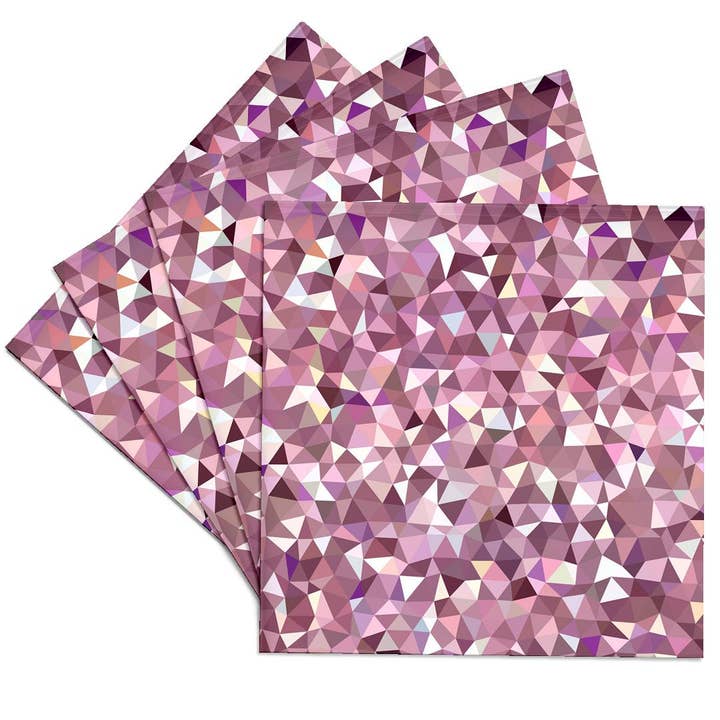 3dRose - Wholesale Coasters - 3dRose, Modern Pink Polygon Pattern, Coaster