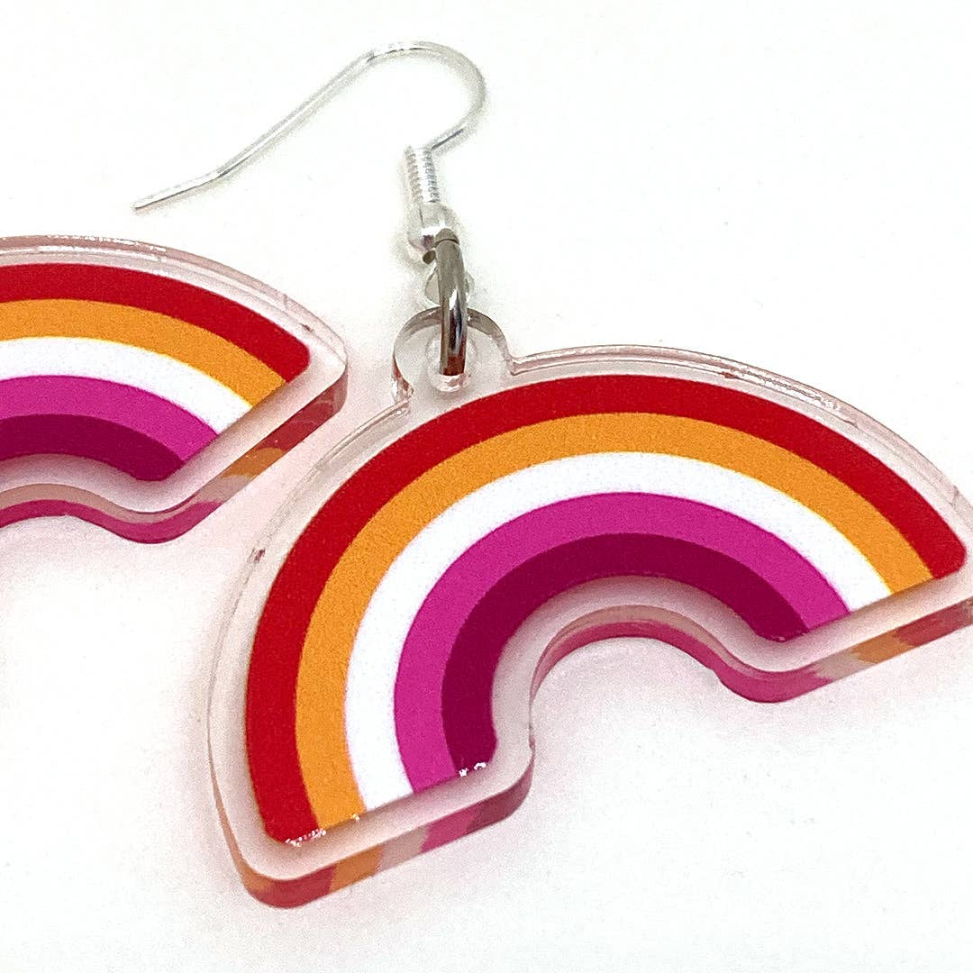 Rainbow & Co – wholesale Dangle earrings – Lesbian Rainbow Pride Earrings2