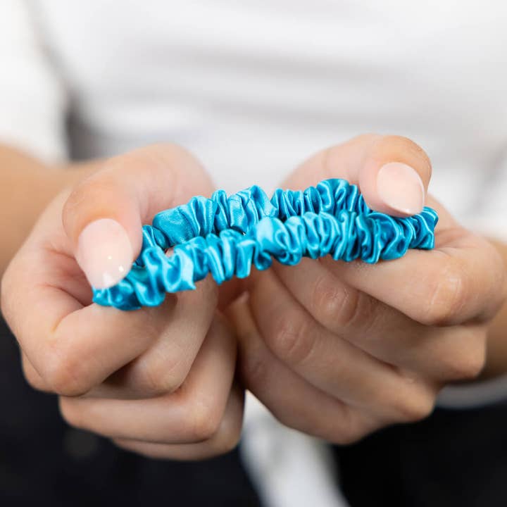 Blissy - Wholesale Scrunchie - Women's - Blissy Skinny Scrunchies - Bahama Blue