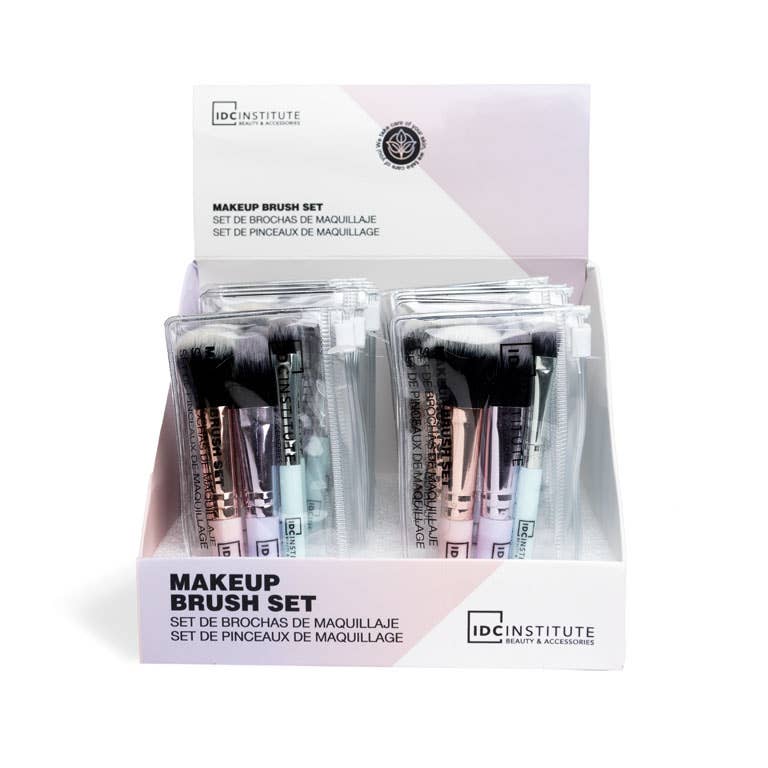 Aquarius Cosmetic SLU - Vendita all'ingrosso Set di pennelli da trucco - Set di 3 pennelli per trucco IDC Institute4