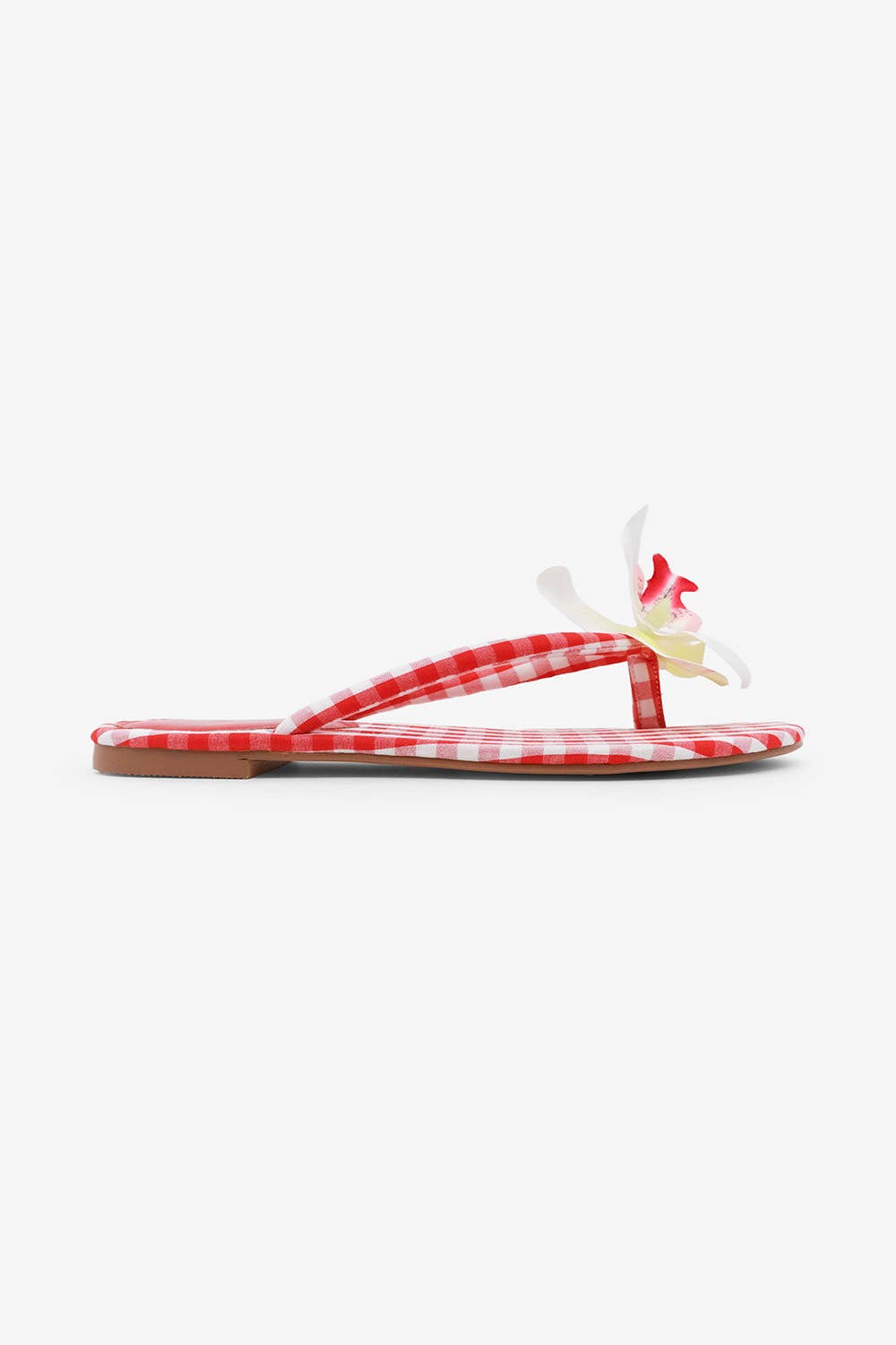 Lemonade Shoes - Wholesale Sandals - Women's - ASHBIE - SPRING '26 Gingham Flower Thong Sandal6