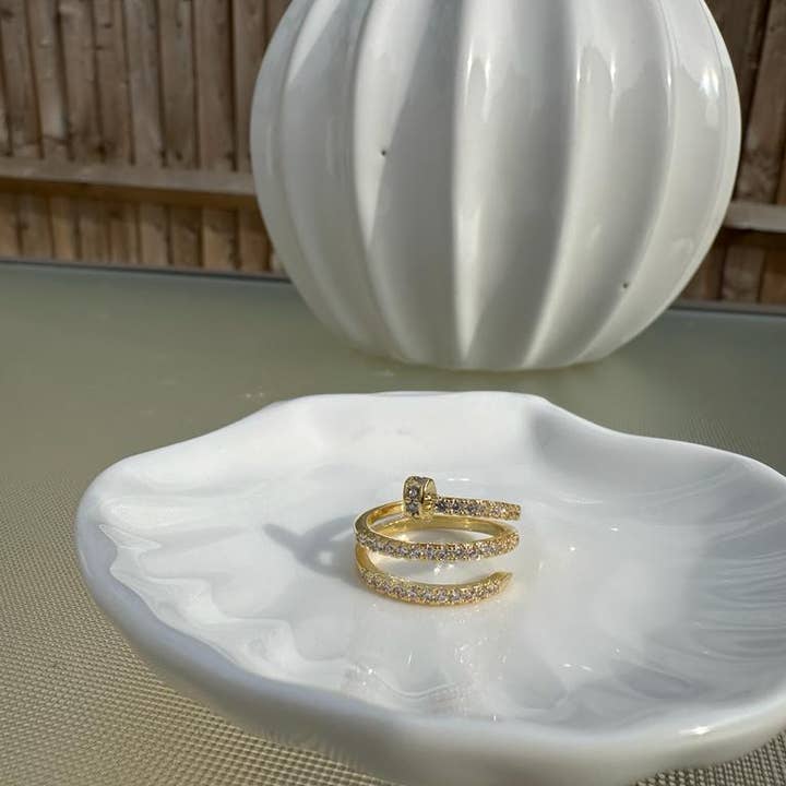 Gemscape UK - Wholesale Multi-Stone Ring - Spiral Open Ring (Adjustable) Gold6