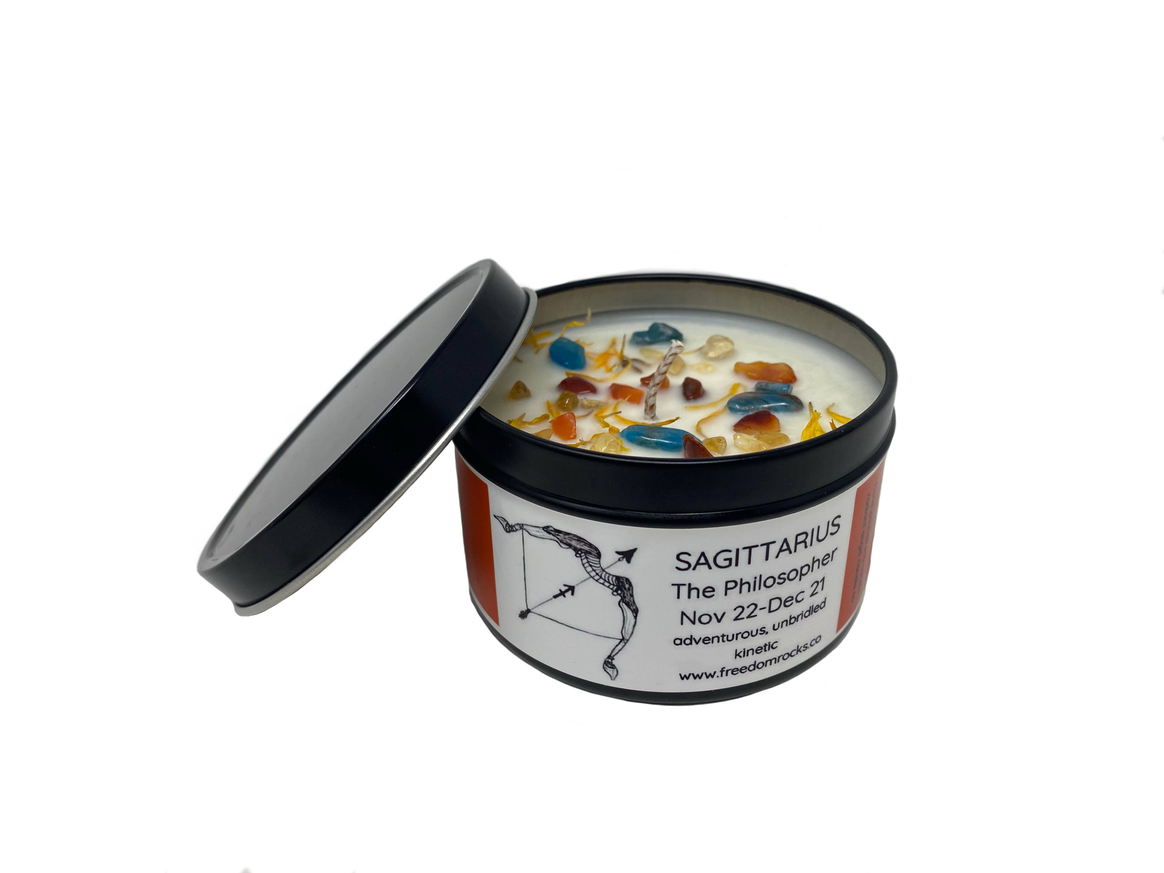 Freedom Rocks - Wholesale Travel Candles - Freedom Rocks Astrology Candles  - Crystal Infused9