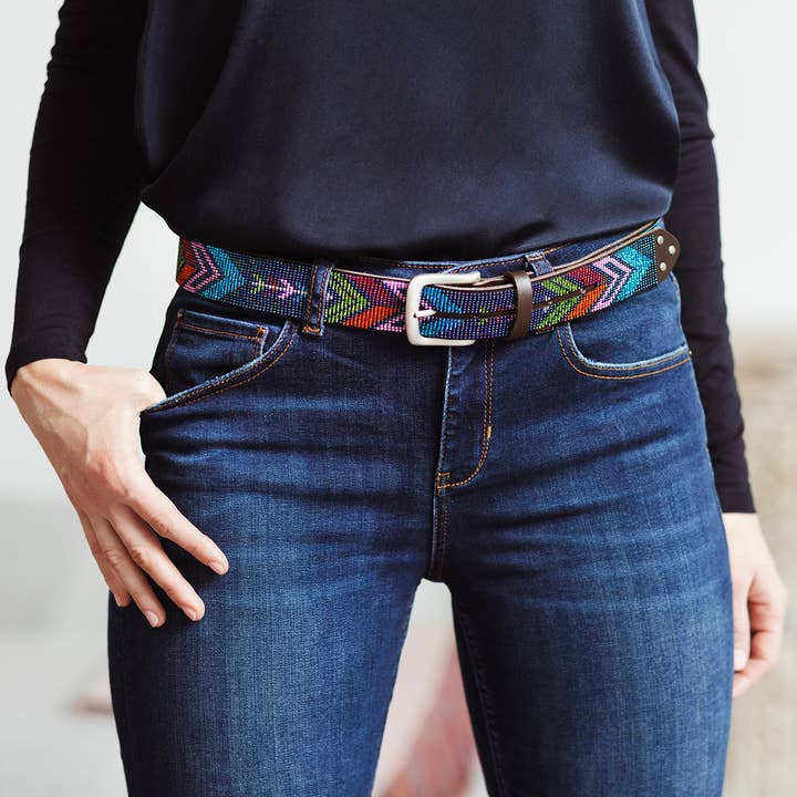 Darts Bright beaded belt for wholesale by Smitten