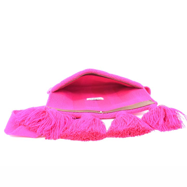 Caravan and Company - Wholesale Crossbody Bag - Women's - Fringe Clutch and Crossbody Bag- Hot Pink2