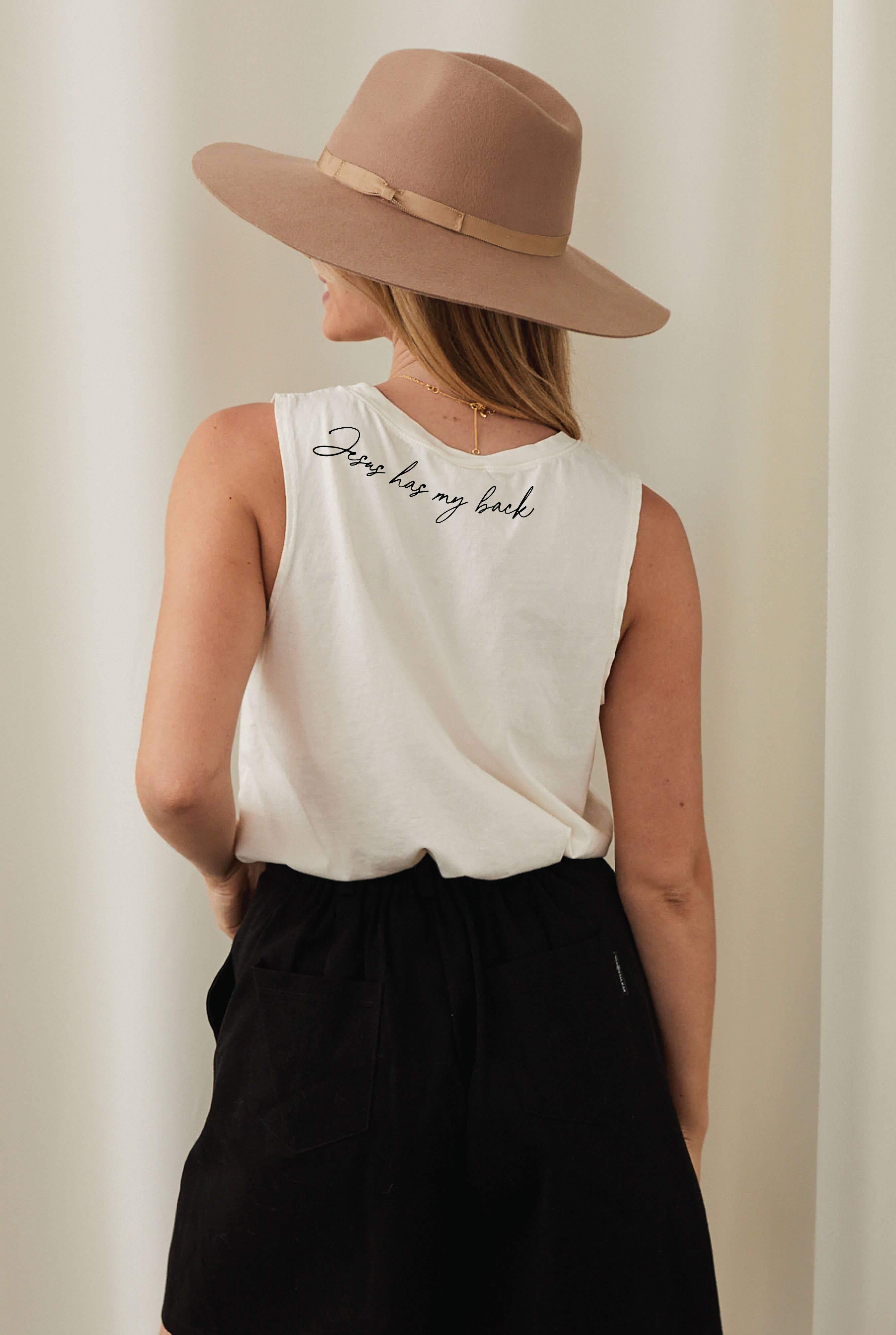 OAT COLLECTIVE - Wholesale Tank Top - Women's - JESUS HAS MY BACK Mineral Graphic Tank Top3