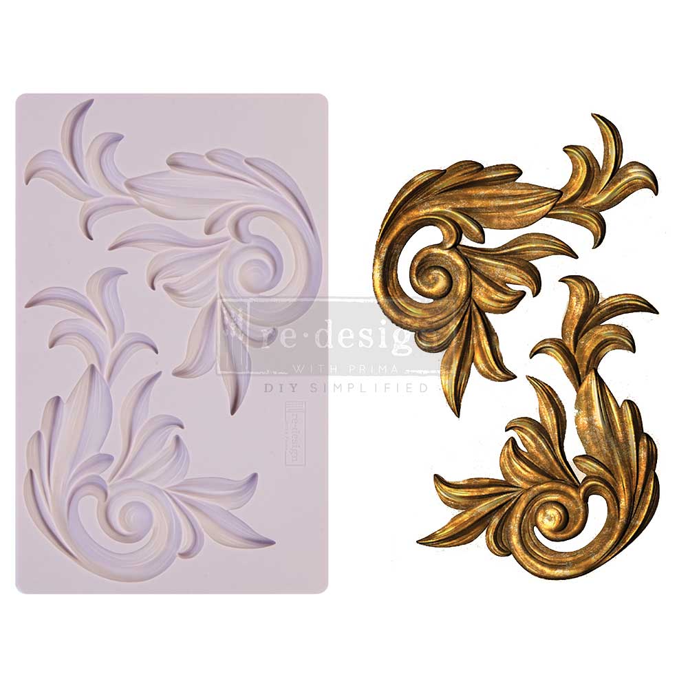 Redesign with Prima - Vente Outil de bricolage - Redesign avec des moules Prima Decor, volutes anciennes, 8 « x 5", 8 mm1