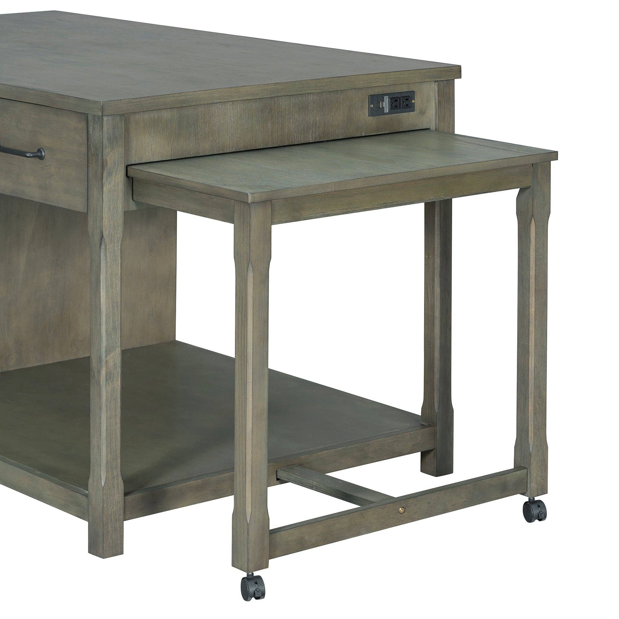 HOMYCASA DESIGN INC - Wholesale Kitchen Storage/Organizer - Extendable Kitchen Island with Power Outlets & Storage17
