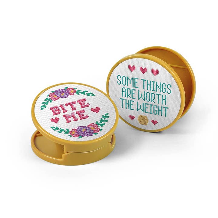 Fred & Friends - Wholesale Purse/Bag Accessory - Women's - In Stitches - Cross Stitch Bag Clips - Set of 4