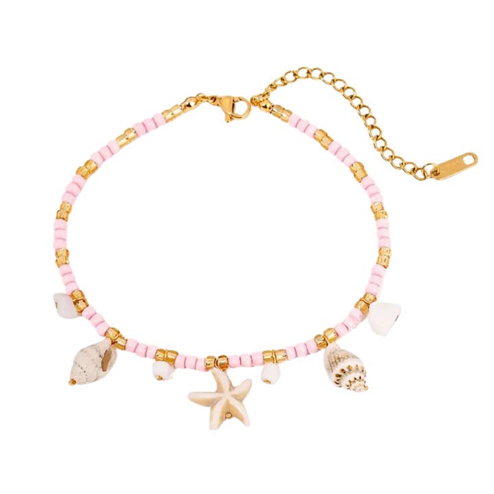 Ankle bracelet pastel beach for wholesale by Rosies