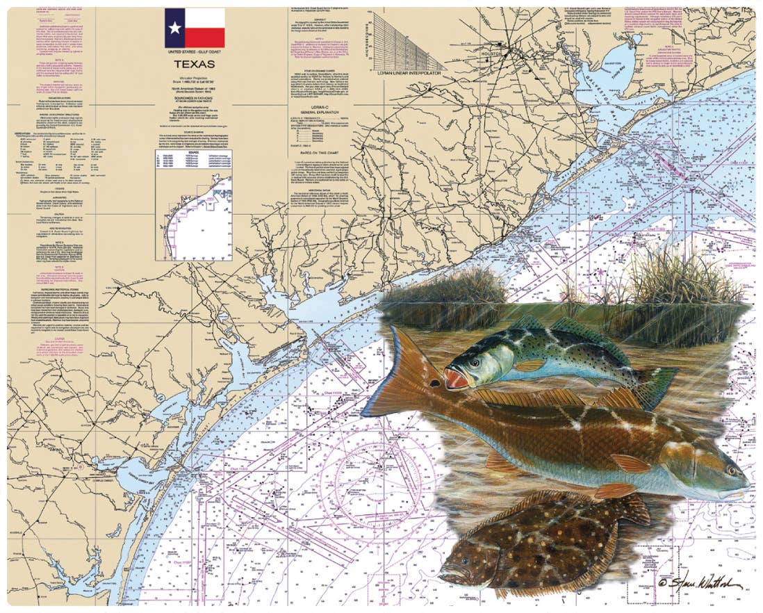 American Products Group, Inc - Wholesale Cutting Board - 12" x 15" Texas Inshore Magic Slice Gourmet Size0