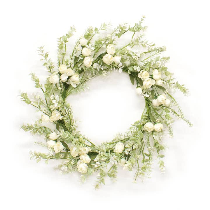 Bridal Rose Blossom Wreath for wholesale by Saybrook Lane