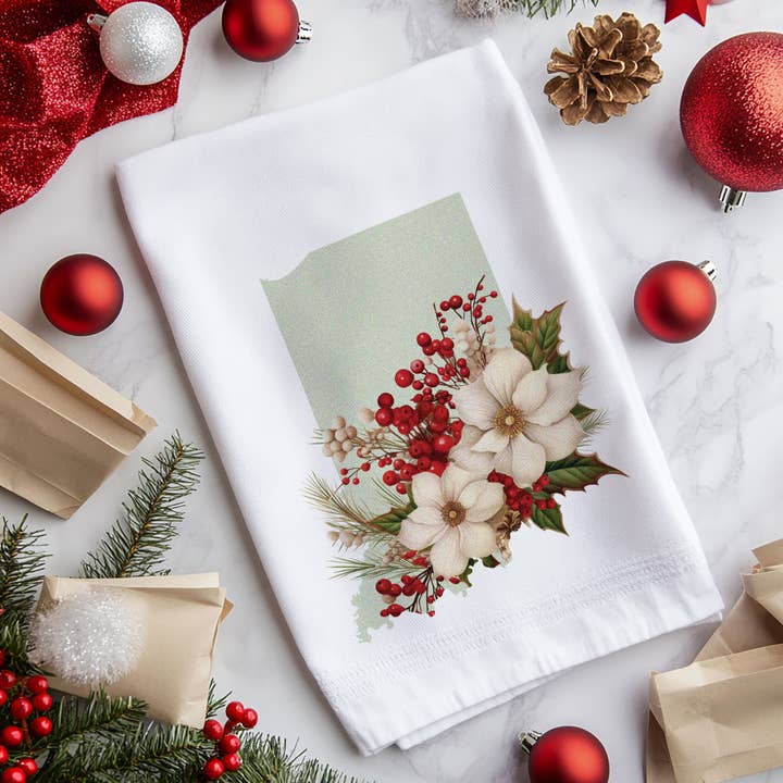 Torchon de Noël Indiana | Collection Four Seasons pour la vente par Paperfinch Design