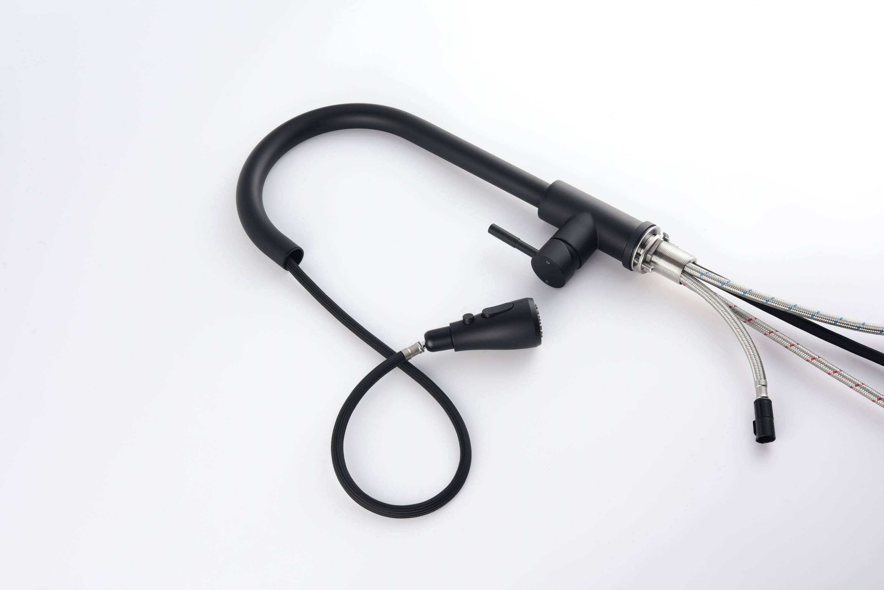 39F Inc. - Wholesale Kitchen Tool/Gadget - Matte Black Kitchen Faucet with Pull-Out Sprayer7