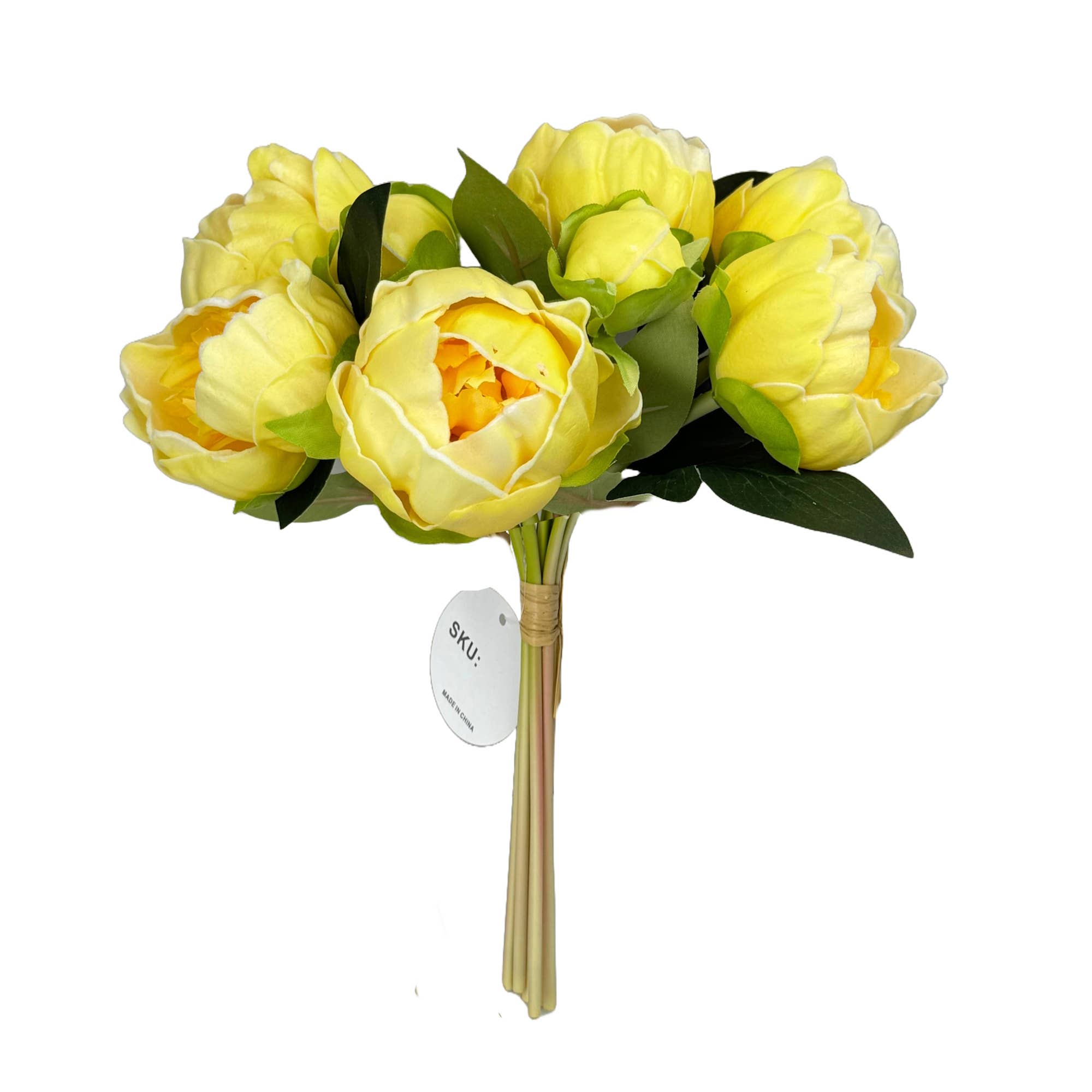 Angel Isabella – Flores artificiais por atacado – Ramo de Peónias artificiais de toque real de 10,5" - 8 flores e botões19