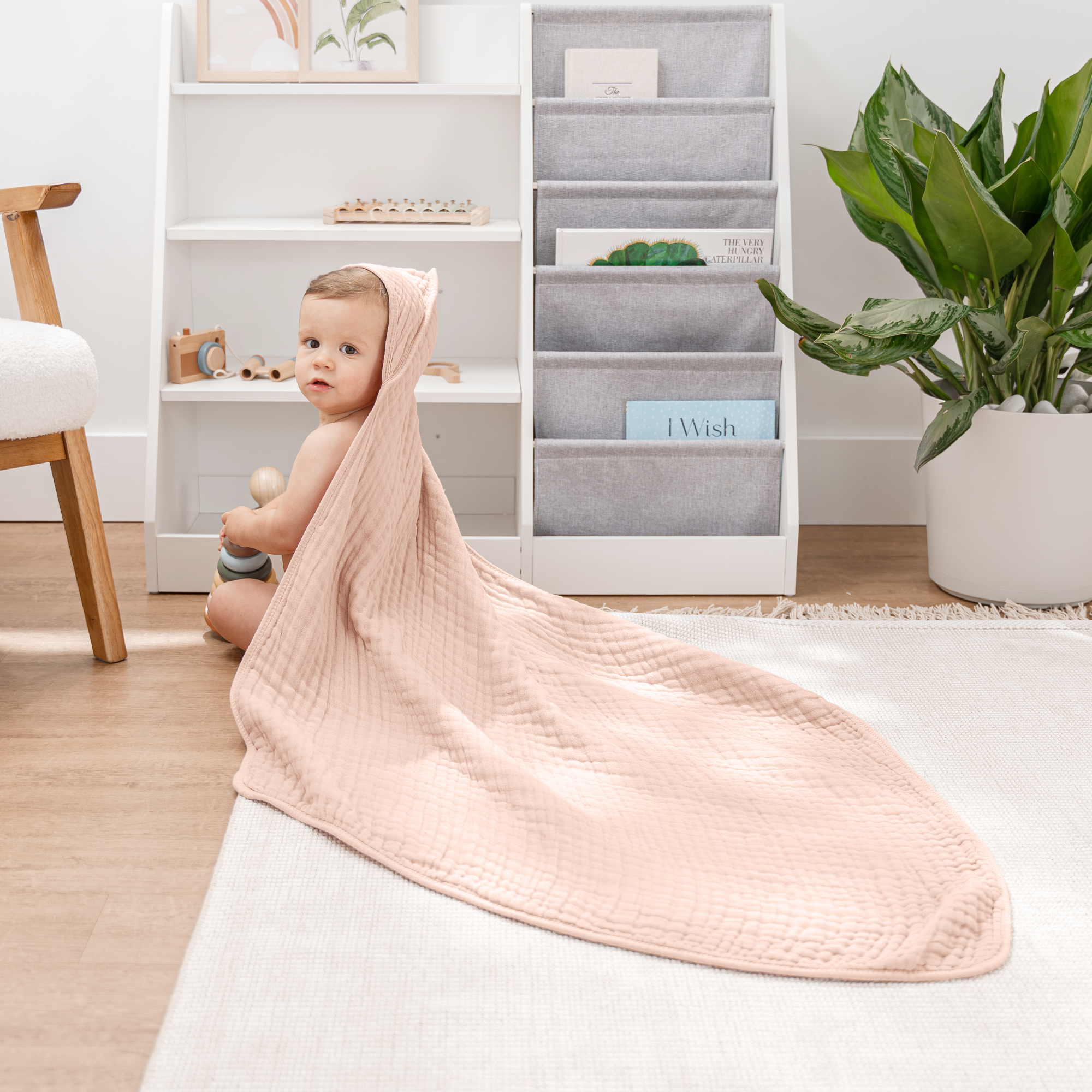 Comfy Cubs - Vendita all'ingrosso Asciugamano con cappuccio - Bambini e neonati - Asciugamano con cappuccio per neonati, 6 strati 100% cotone mussola di Comfy Cubs53