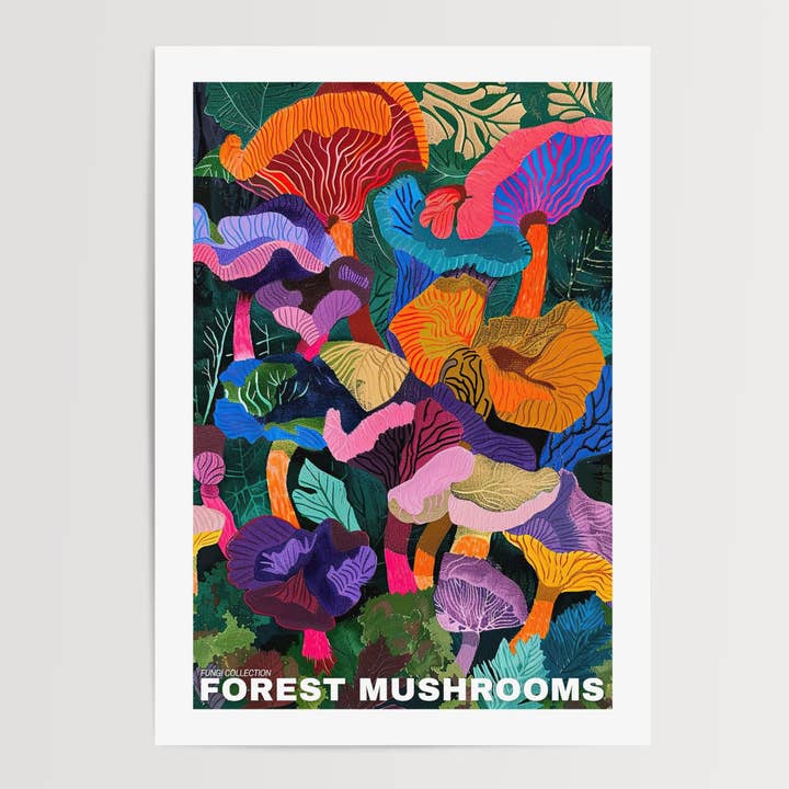 Poster Forest Mushroom pour la vente par Enchanted Sights