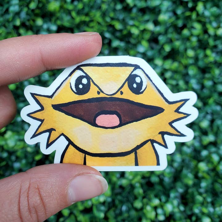 Art by Trisha Hall - Wholesale Sticker - Bearded Dragon Sticker1