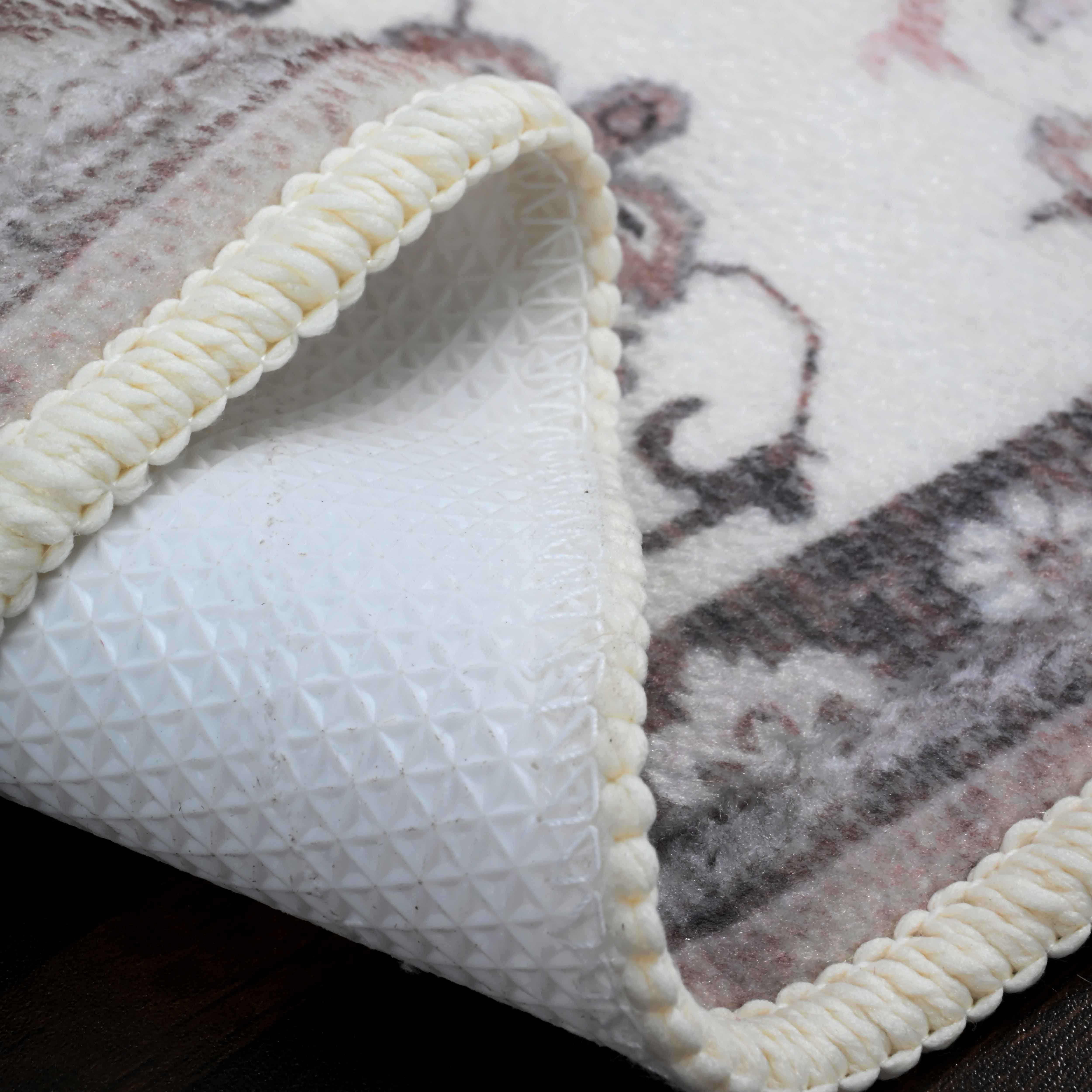 Bed Bath Fashions - Wholesale Area Rug - Bibb Home Washable Flannel Printed Accent Rug with Latex Bac25