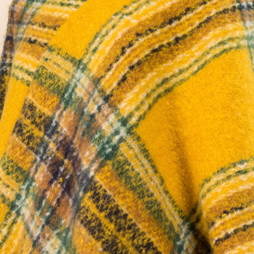 Sensibling Corp. - Wholesale Poncho - Dames - Poncho met Geruite Franjerand20