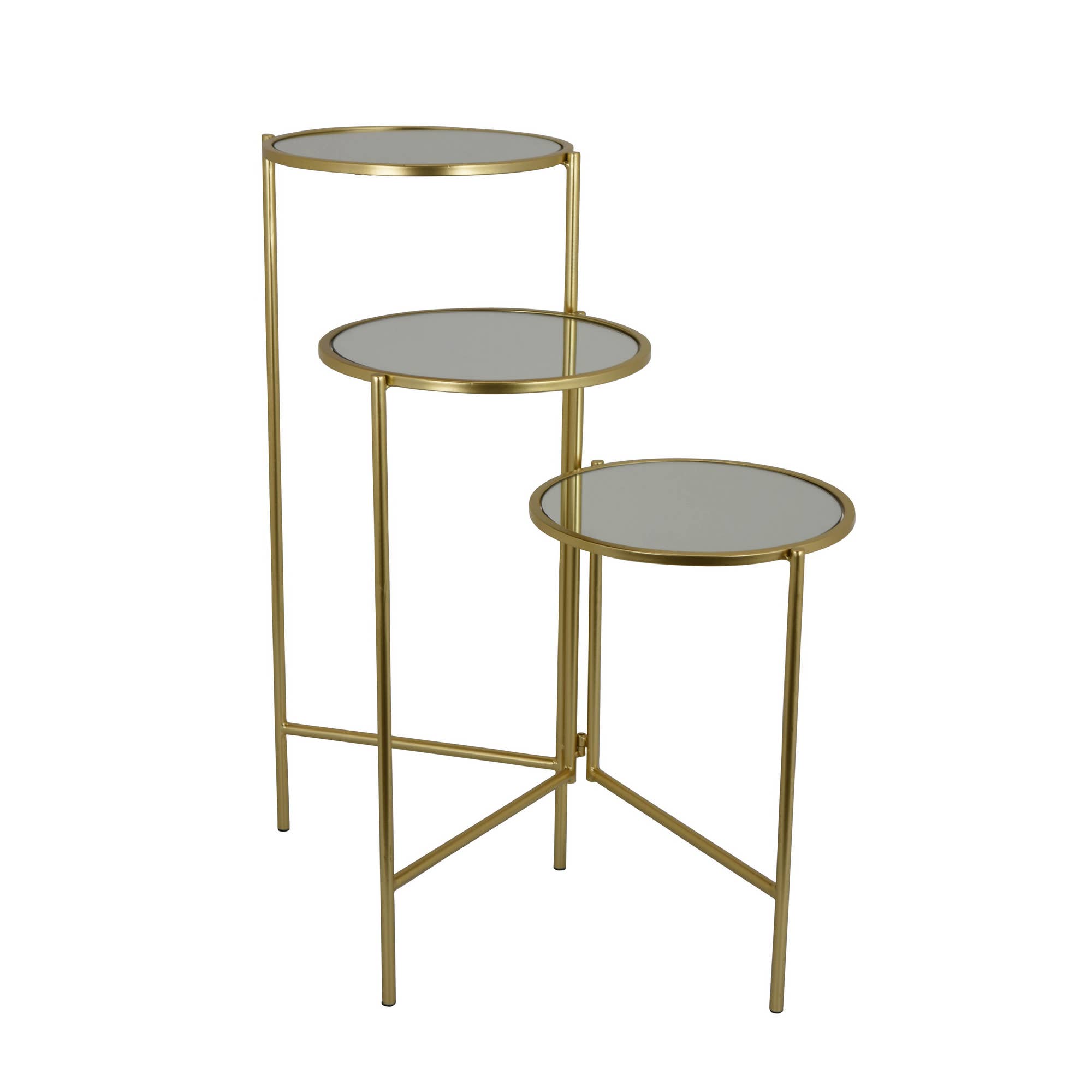Gold Metal Mirrored Plant Stand - 31699 for wholesale on Faire0