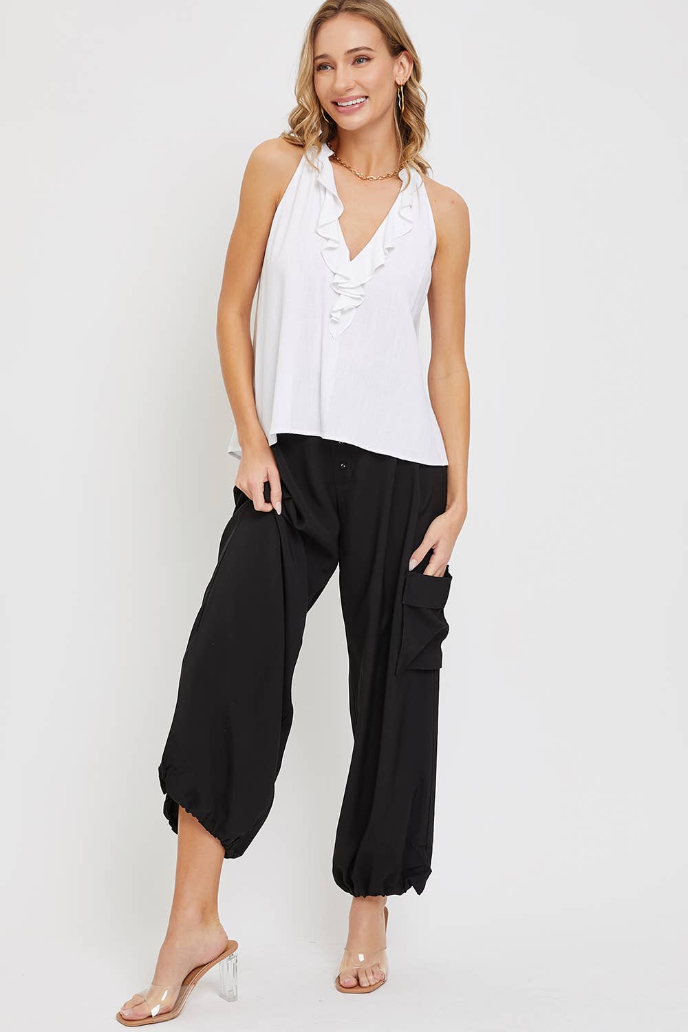 Sweet Lovely by Jen - Wholesale Lounge Sweatpants/Joggers - Women's - BOHO FEELS FLOWY LOOSE FIT JOGGER PANTS35