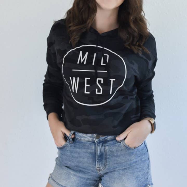 Sudadera con capucha Midwest Circle, color negro para venta al por mayor de Section 21 Apparel