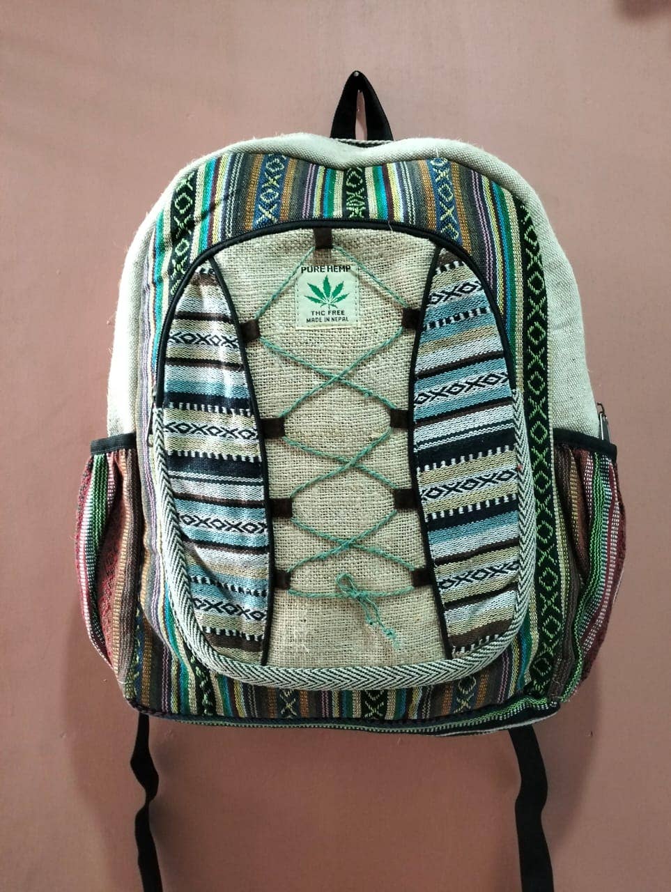 Avatar Imports LLC - Wholesale Backpack - Unisex - Large Hemp Bags - Pure Hemp with Gheri Design6
