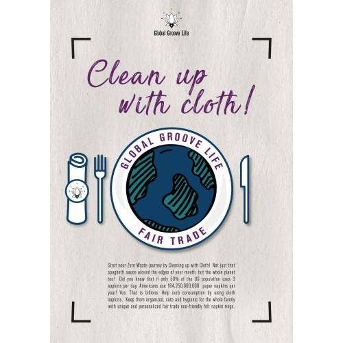 Global Crafts – wholesale Napkin ring – Sage Felt One Strand Napkin Rings, Set of 42