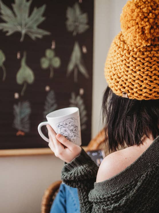 Oversized Pom Beanie for wholesale by Cristin Rae Knits