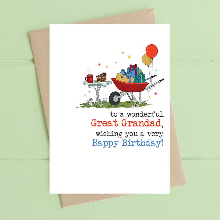 Arrière-grand-père - Anniversaire - Carte de vœux pour la vente par Dandelion Stationery