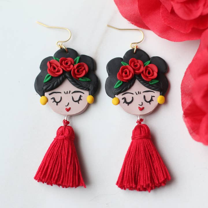 Mexican Frida Kahlo Earrings for wholesale by Skye Eclisse Jewelry