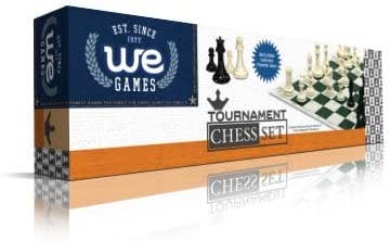 Wood Expressions - Wholesale Board Game - WE Games Ultimate Tournament Chess Set in Red with Vinyl Chess Mat, Canvas Bag & Super Triple Weighted Chessmen with 4" King6