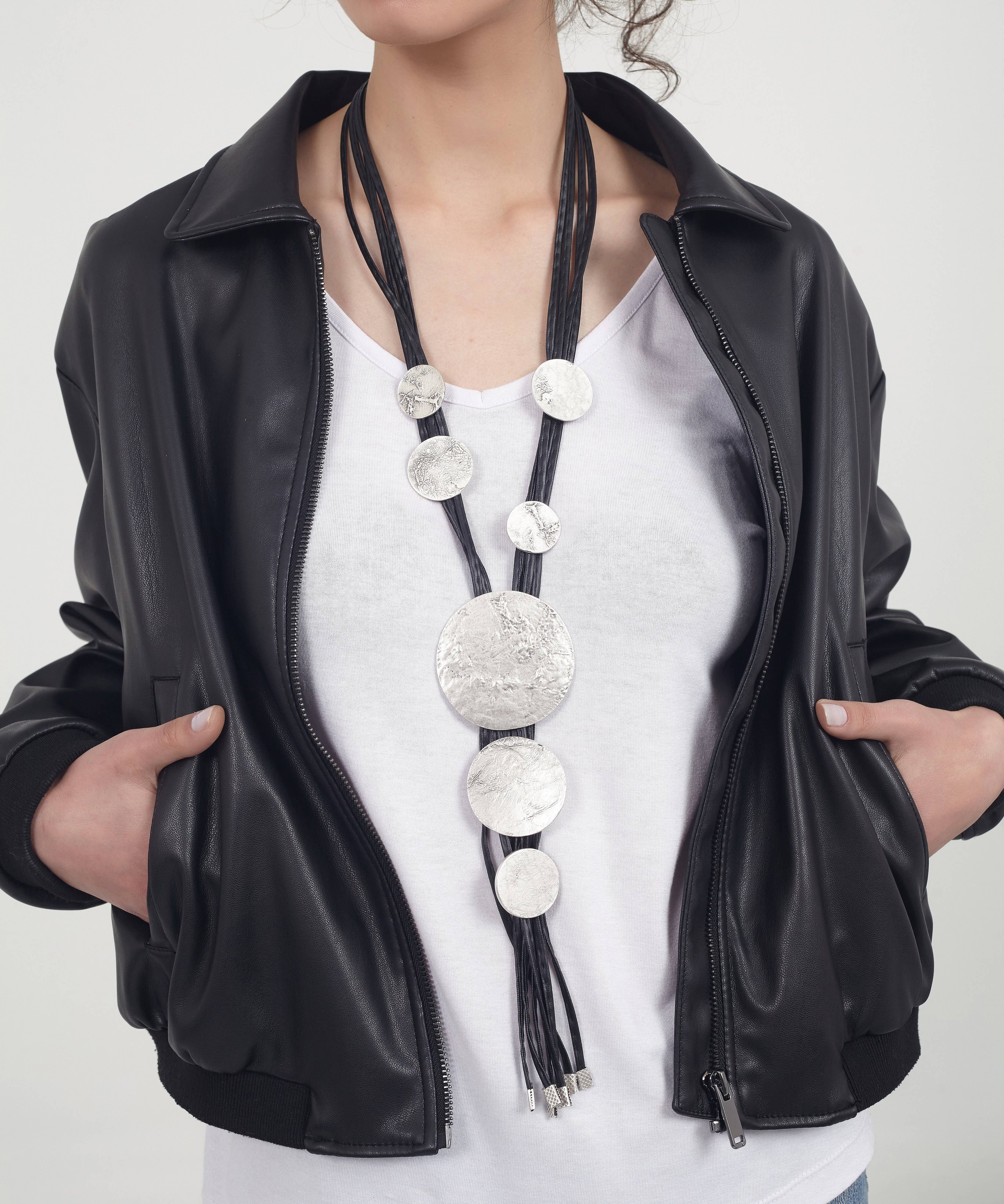 AVENS - Wholesale Bib Necklace - Antique silver plated handmade necklace2