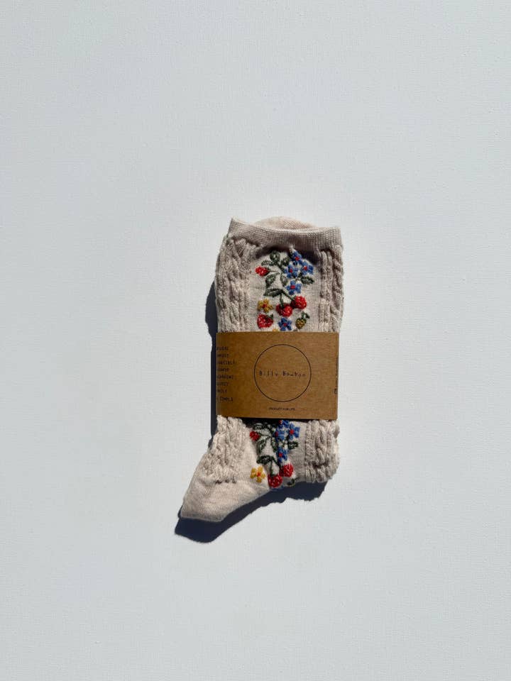 Billy Bamboo - Wholesale Socks - Women's - WILD STRAWBERRY SOCKS