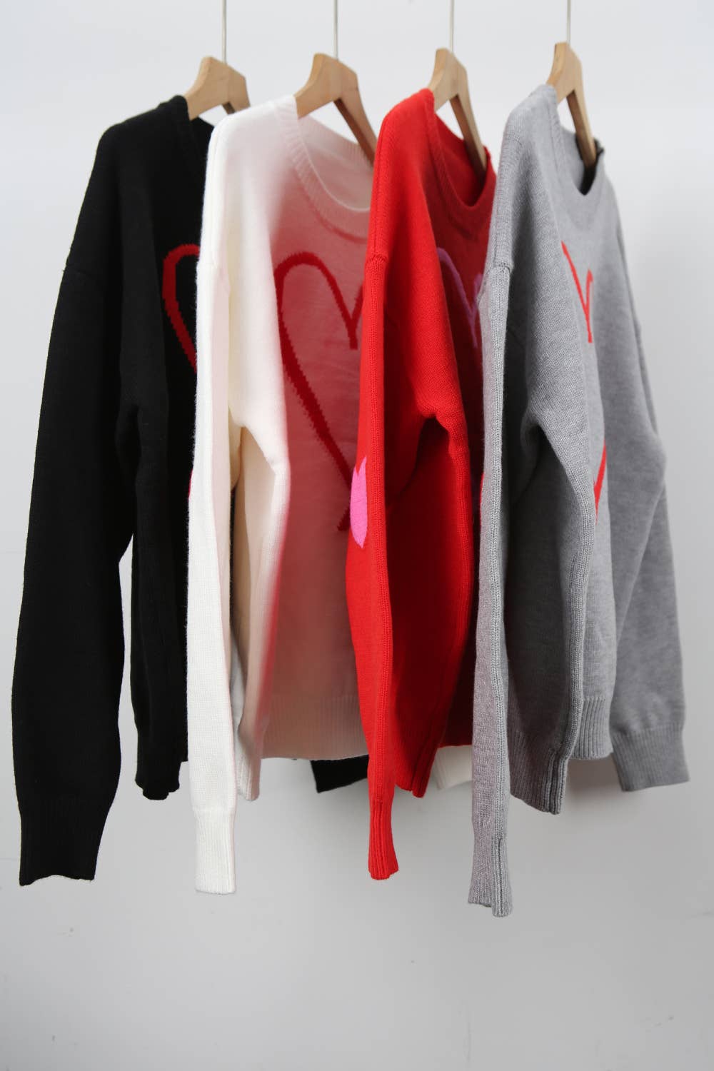 Hope & Sunshine - Wholesale Knit Sweater - Women's - Valentine's Heart Pullover Sweater43