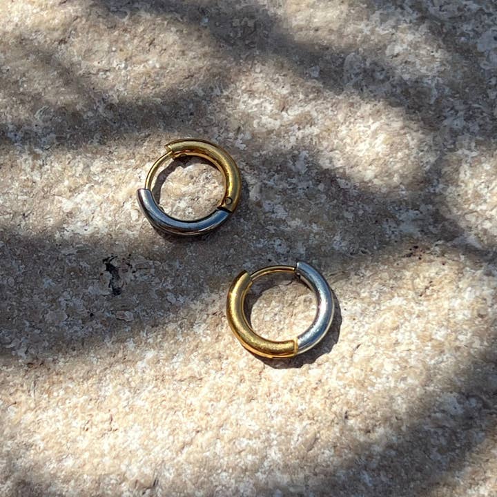 A Weathered Penny Jewellery - Wholesale Hoop Earrings - Mixed Metal Hoops