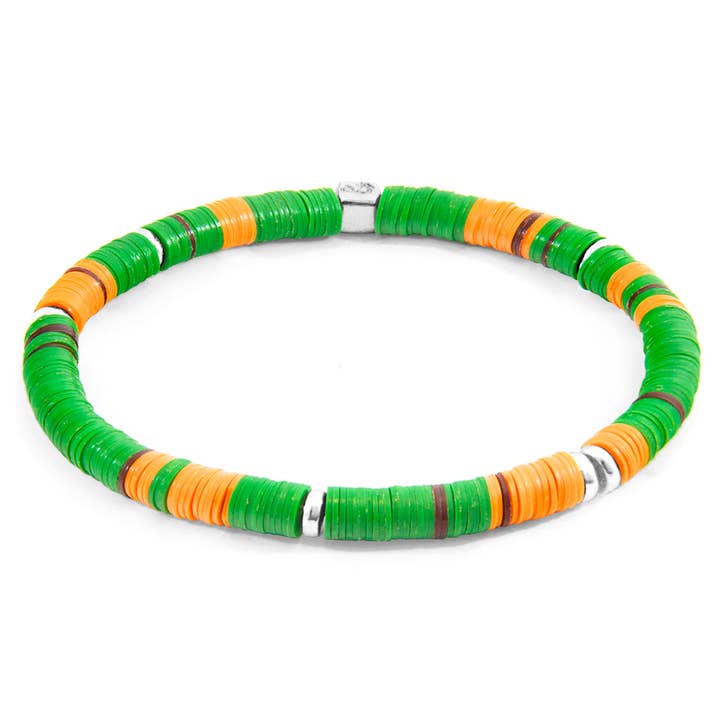 ANCHOR & CREW - Wholesale Beaded Bracelet - Malawi Silver and Vinyl Disc Bracelet